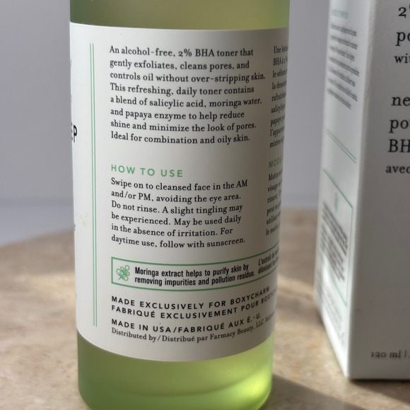 Farmacy Deep Sweep 2% BHA Pore Cleaning Toner with Moringa and Papaya 4oz 120ml - Picture 2 of 3
